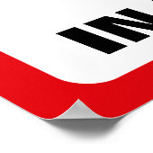 Rood en Wit Niet Roken Poster (Hoek)