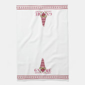 Rood en wit noords | Gnome Sweet Gnome Theedoek (Verticaal)