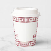 Rood en wit noords | Gnoom voor de Feestdagen Papieren Bekers (Rechts)