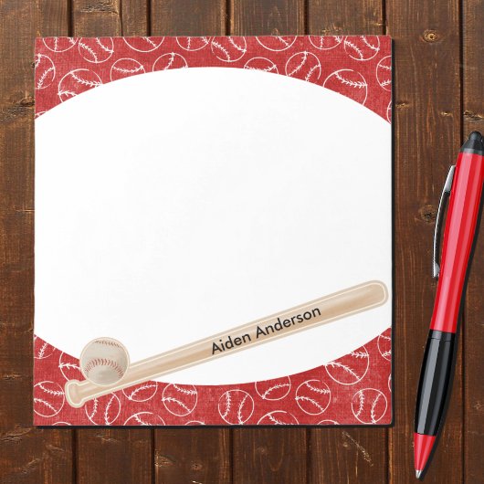 Rood en wit Notitieblok voor afdruk