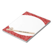 Rood en wit Notitieblok voor afdruk (Linkerzijde)