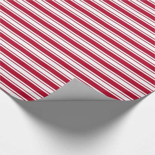 Rood en wit omslagpapier met strepen cadeaupapier (Hoek)