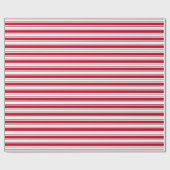 Rood en wit omslagpapier met strepen cadeaupapier (Vlak)