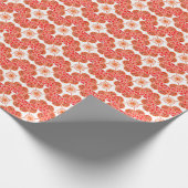 Rood en wit ontwerp cadeaupapier (Hoek)