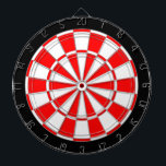 Rood en wit op zwart dartbord<br><div class="desc">Rood en wit op de zwarte Dart Board.</div>