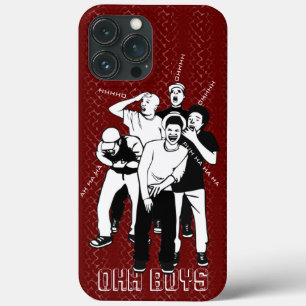 rood en wit op zwarte LAUGHING OH BOYS Case-Mate iPhone Case