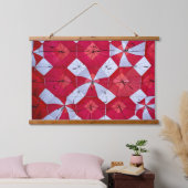 Rood en Wit Open Paraplu Plafond Hangend Wandkleed (Slaapkamer)