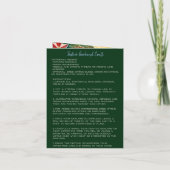 Rood en Wit Ornament Foto & Ambacht Kerst Kaart (Achterkant)