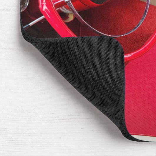 Rood en wit oude auto muismat (Hoek)