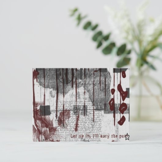 Rood en wit over Gothic Briefkaart (Staand voorkant)