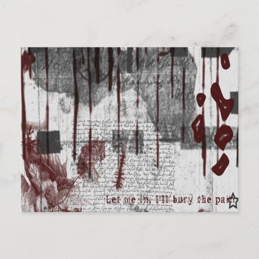 Rood en wit over Gothic Briefkaart (Voorkant)