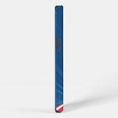 Rood en wit pad met Blue Rays Mobile iPhone Hoesje (Rechterkant)