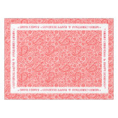 Rood en wit  paisleypatroon tafelkleed (Voorkant (Horizontaal))