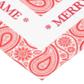 Rood en wit  paisleypatroon tafelkleed (Gekanteld)