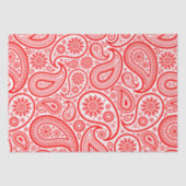 Rood en wit paisleypatroon tissuepapier (Voorkant)