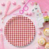 Rood en wit papieren bordje (Feest)