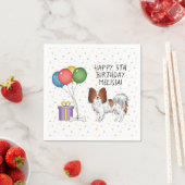 Rood en wit papillon Cute Dog - Birthday Servet (Insitu)