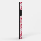 Rood en wit patchwork rustiek Case-Mate iPhone case (Achterkant/rechts)