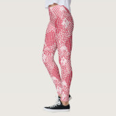 Rood en wit patchwork rustiek leggings (Links)