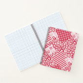 Rood en wit patchwork rustiek notitieboek (Binnen)