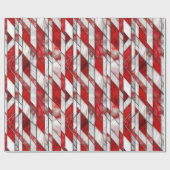 Rood en Wit Patriottisch Glas in lood 4 juli Cadeaupapier (Vlak)