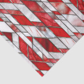 Rood en wit patriottisch glas-in-lood 4 juli tissuepapier (Detail)