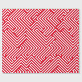 Rood en wit patroon cadeaupapier (Vlak)