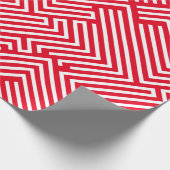 Rood en wit patroon cadeaupapier (Hoek)