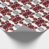 Rood en wit patroon cadeaupapier (Hoek)