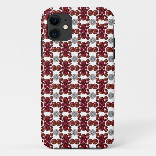 Rood en wit patroon Case-Mate iPhone case (Achterkant)