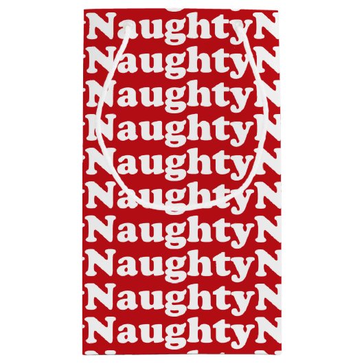 Rood en wit patroon grappig kerstfeest klein cadeauzakje (Achterkant)