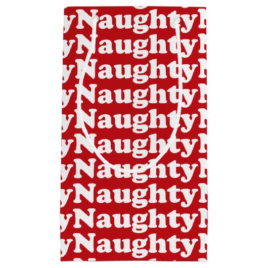 Rood en wit patroon grappig kerstfeest klein cadeauzakje (Voorkant)