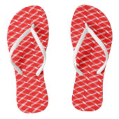 rood en wit patroon teenslippers (Voetbed)