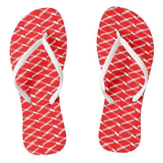 rood en wit patroon teenslippers (Voetbed)
