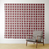 Rood en wit patroon wandkleed (In Situ (horizontaal))
