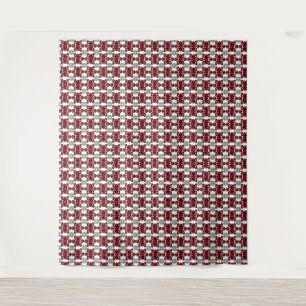 Rood en wit patroon wandkleed