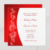 Rood en wit patroon Weddenschap Kaart (Voorkant / Achterkant)