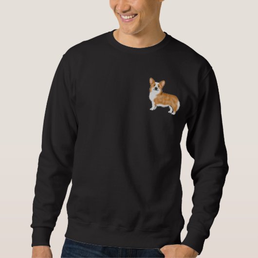 Rood en wit Pembroke Welsh Corgi Graphic Design Trui (Voorkant)