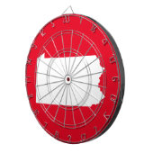 Rood en wit Pennsylvania Dartbord (Voorkant Rechts)
