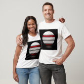 Rood en wit pictogram Mannen T-shirt (Unisex)