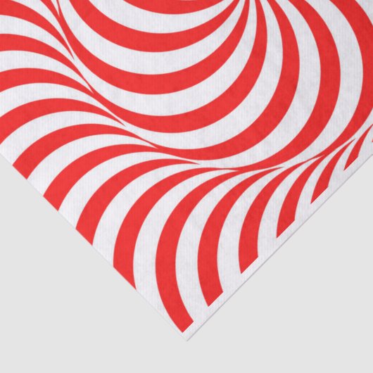 Rood en wit Pinrad/Swirl Tissuepapier (Detail)