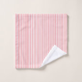 Rood en wit Pinstripe Bad Handdoek (Wasdoekje)