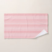 Rood en wit Pinstripe Bad Handdoek (Handdoek)