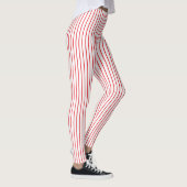Rood en wit Pinstripe Leggings (Rechts)