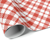 Rood en wit Plaid Pizza Baby shower Wrapping Pap Cadeaupapier (Rol Hoek)