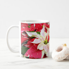 Rood en wit Poinsettia Holiday Koffiemok