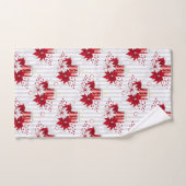Rood en wit Poinsettia Kerstmis Bad Handdoek (Handdoek)