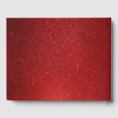 Rood en Wit Poinsettia Krans Waterverf Bruiloft Gastenboek (Achterkant)