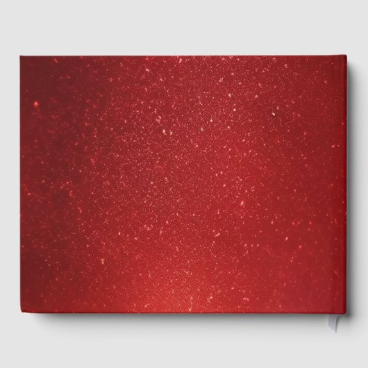 Rood en Wit Poinsettia Krans Waterverf Bruiloft Gastenboek (Achterkant)