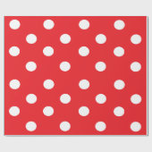 Rood en wit poka dots ompakken papier van 30 x 6 i (Vlak)